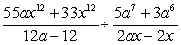 Divide:   A)    B)    C)    D)    E)   
