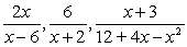 Write each of the following fractions in terms of the LCM of the denominators:   A)    B)    C)    D)    E)   