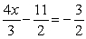 Solve:   A)  3 B)    C)  6 D)  -3 E)   