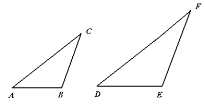 Triangles ABC and DEF are similar with AB = 4, DE = 10, and DF = 15.   Find side AC. Round your answer to the nearest tenth. A)  2.7 B)  37.5 C)  11.2 D)  6.0 E)  7.9