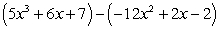 Subtract the following. Use a horizontal format.   A)    B)    C)    D)    E)   