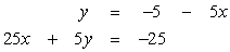 Solve by substitution:   A)  (0, 2)  B)  Dependent,   C)  (2, -8)  D)  No solution E)  (1, -3) 