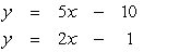 Solve by substitution:   A)  Dependent B)  No solution C)  (4, 10)  D)  (5, 15)  E)  (3, 5) 