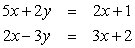 Solve by the addition method:   A)  (-3, 5)  B)  (1, -1)  C)  (3, -4)  D)  (5, -7)  E)  (-1, 2) 