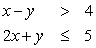 Graph the solution set of the following system:   A)    B)    C)    D)    E)  None of the above