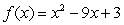 What values are excluded from the domain of the function   ? A)  9 B)  None C)  3 D)  4.5 E)  0