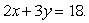 Find the x- and y-intercepts of the line   A)  x-intercept: (9, 0) , y-intercept: (0, -6)  B)  x-intercept: (-9, 0) , y-intercept: (0, 6)  C)  x-intercept: (6, 0) , y-intercept: (0, 9)  D)  x-intercept: (9, 0) , y-intercept: (0, 6)  E)  x-intercept: (-9, 0) , y-intercept: (0, -6) 