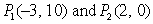 Find the equation of the line passing through the points whose coordinates are   . A)    B)    C)    D)    E)   
