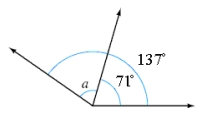 Find the measure of   .   A)  69° B)  66° C)  19° D)  208° E)  61°
