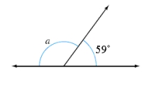 Find the measure of   .   A)  126° B)  116° C)  31° D)  301° E)  121°