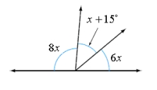 Find x.   A)  13° B)  14° C)  11° D)  8° E)  29°
