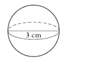  Find the volume of the sphere. Give both the exact value and an approximation to the nearest hundredth.   A)  0.6  \pi cm<sup>3</sup>; 1.77 cm<sup>3</sup> B)  3.4  \pi cm<sup>3</sup>; 10.60 cm<sup>3</sup> C)  4.5  \pi  cm<sup>3</sup>; 14.14 cm<sup>3</sup> D)  9.0  \pi  cm<sup>3</sup>; 28.27 cm<sup>3</sup> E)  13.5 cm<sup>3</sup>; 42.41 cm<sup>3</sup> 