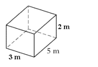 Find the surface area of the figure.   A)  31 m<sup>2</sup> B)  30 m<sup>2</sup> C)  16 m<sup>2</sup> D)  10 m<sup>2</sup> E)  62 m<sup>2</sup>