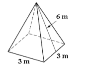 Find the surface area of the figure.   A)  81 m<sup>2</sup> B)  36 m<sup>2</sup> C)  72 m<sup>2</sup> D)  27 m<sup>2</sup> E)  45 m<sup>2</sup>
