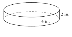 Find the surface area of the cylinder. Give both the exact value and an approximation to the nearest hundredth.   A)    ; 263.89 in<sup>2</sup> B)    ; 301.59 in<sup>2</sup> C)    ; 188.50 in<sup>2</sup> D)    ; 226.19 in<sup>2</sup> E)    ; 75.40 in<sup>2</sup>