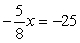 Solve.   A)    B)    C)  200 D)  40 E)  -200