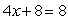 Solve.   A)  -4 B)  0 C)  2 D)  16 E)  -8