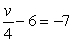 Solve.   A)  -52 B)  -4 C)  -1 D)  52 E)  4