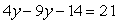 Solve.   A)  35 B)  -12 C)  -7 D)  -175 E)  -5