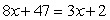 Solve.   A)  49 B)  -13 C)  -45 D)  -54 E)  -9
