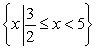 Solve the following compound inequality. Write the solution in set-builder notation.   A)  The set of real numbers B)    C)    D)    E)   
