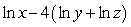 Express as a single logarithm.   A)    B)    C)    D)   