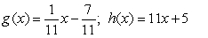 Use the Composition of Inverse Function Property to determine whether the functions given below are inverses.   A)  Yes B)  No
