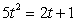 Solve the equation below by using the quadratic formula. Approximate the solutions to the nearest thousandth.   A)  -0.290 and 0.200 B)  0.690 and -0.290 C)  0.690 and 0.690 D)  0.690 and 0.200 E)  -0.290 and -0.290