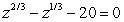 Solve the following equation:   A)  -5, 4 B)  -25, 16 C)  25, -16 D)  125, -64 E)  None of the above