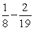 Subtract.   A)    B)    C)    D)    E)   