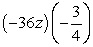 Simplify the following expression.   A)  27z B)  144z C)  27z<sup>2</sup> D)  9 E)  9z