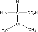 The structure given below is the structure of _____.   A)  alanine B)  glycine C)  valine D)  lysine E)  serine