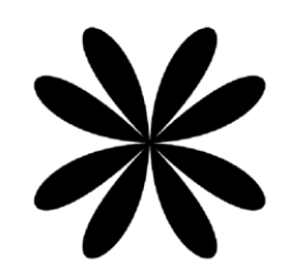 <strong> In the figure above, the shape of the object was most likely achieved using which effect?</strong> A)free distort B)pucker C)bloat D)twist