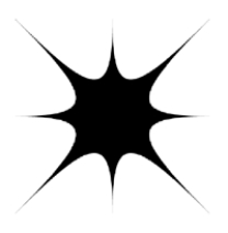 <strong> In the above figure, the shape of the object was most likely achieved using which effect?</strong> A)free distort B)pucker C)bloat D)twist