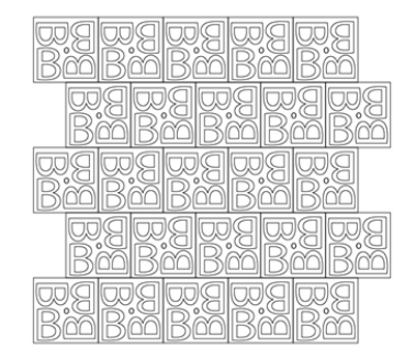 <strong> In the figure above, which of the following options on the Pattern Options panel is being used to format the pattern?</strong> A)Stagger B)Brick by Row C)Rotate D)Reflect