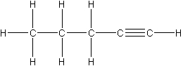 What is the proper name for the molecule shown below?   A)  1-pentyne B)  5-pentyne C)  4-pentyne D)  4,5-pentane E)  4,5-pentene