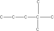 Give the proper name for the molecule below.   A)  1,2-dimethylpentane B)  4,4-dimethylpentane C)  2,2-dimethylpentane D)  3,4-dimethylpentane E)  2,1-dimethylpentane