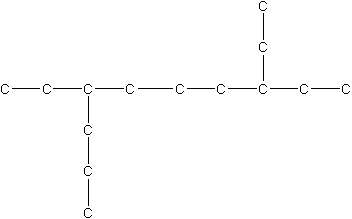Give the proper name for the molecule below.   A)  4,8-dipropyldecane B)  8-methyl-3-ethyldecane C)  3-propyl-7-ethylnonane D)  2-ethyl-7-propylnonane E)  3,7-diethyldecane