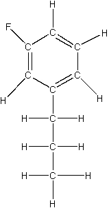 Give the proper name for the molecule below.   A)  3-fluoro-1-propylbenzene B)  2-fluoro-3-propylbenzene C)  1-fluoro-3-propylbenzene D)  4-fluoro-1-propylbenzene E)  1-fluoro-5-propylbenzene