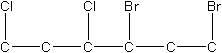 Give the proper name for the molecule below.   A)  3,1-dibromo-6,4-dichlorohexane B)  1,3-dibromo-4,6-dichlorohexane C)  2,3-dibromo-5,6-dichlorohexane D)  4,3-dibromo-4,5-dichlorohexane E)  4,3-dibromo-5,6-dichlorohexane