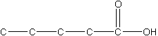 Give the proper name for the molecule below.   A)  Pentanol B)  Pentanal C)  Pentanoate D)  Pentanoic acid E)  Pentanediol