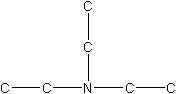 Give the proper name for the molecule below.   A)  Methyl propyl amine B)  Ethyl methyl propyl amine C)  Ethyl methyl amine D)  Methyl ethyl amine E)  Triethyl amine