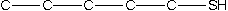 Give the proper name for the molecule below.   A)  Pentanethiol B)  Pentanediol C)  Pentanoate D)  Pentanone E)  Pentanal