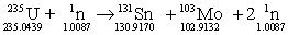 Determine the change in mass for the reaction below. Masses in grams are provided.   A)  -0.2050 g B)  -0.0439 g C)  -0.9170 g D)  -0.9132 g E)  -0.0087 g