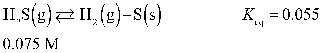 The equilibrium concentration of H<sub>2</sub>S(g) in the reaction below is 0.17 M.  