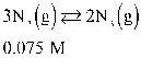 Set up (but do not solve) an ICE chart for this reaction, given the initial conditions.  