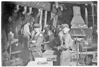  Develop an argument that analyzes the changes in social structure and standards of living caused by industrialization in the period from 1750 to c. 1900. In your response you should do the following:  \bullet Respond to the prompt with a historically defensible thesis or claim that establishes a line of reasoning.  \bullet Describe a broader historical context relevant to the prompt.  \bullet Support an argument in response to the prompt using at least six documents.  \bullet Use at least one additional piece of specific historical evidence (beyond that found in the documents) relevant to an argument about the prompt.  \bullet For at least three documents, explain how or why the document's point of view, purpose, historical situation, and/or audience is relevant to an argument.  \bullet Use evidence to corroborate, qualify, or modify an argument that addresses the prompt. Document 1 Leeds, Yorkshire, Cloth Workers Petition addressed  to the Merchants, Clothiers, and all such as wish well to the Staple Manufactory of the Nation,  1786  [Upon] a moderate computation twelve men are thrown out of employ for every single machine used in scribbling*. . . full four thousand men are left to shift for a living how they can, and must of course fall to the Parish, if not timely relieved. . . . How are those men, thus thrown out of employ to provide for their families;-and what are they to put their children apprentice to, that the rising generation may have something to keep them at work . . . Some say, Begin and learn some other business.-Suppose we do; who will maintain our families whilst we undertake the arduous task; and when we have learned it, how do we know we shall be any better for all our pains; for by the time we have served our second apprenticeship, another machine may arise. . . .  *carding wool to prepare it for spinning and weaving Document 2 Michael Faraday, Letter to the editor of the London Times  Observations on the Filth of the Thames,  1855  The smell was very bad, and common to the whole of the water; it was the same as that which now comes up from the gully-holes in the streets; the whole river was for the time a real sewer. . . . [There's] nothing figurative in the words I have employed, or any approach to exaggeration; they are the simple truth . . . surely the river which flows for so many miles through London ought not to be allowed to become a fermenting sewer. . . . If we neglect this subject, we cannot expect to do so with impunity, nor ought we to be surprised if, ere many years are over, a hot season give us sad proof of the folly of our carelessness.  Document 3 Japanese Workers Song, late nineteenth century  Song of the Living Corpses   My family was poor, At the tender age of twelve I was sold to a factory. . . .  I was carried away by sweet-sounding words. My money was stolen and thrown away. Unaware of the hardship of the future, I was duckweed in the wind.  Excited I arrived at the gate, where I bowed to the doorman, I was taken immediately to the dormitory, Where I bowed to the room supervisor. I was taken immediately to the infirmary, Where I risked my life having a medical examination. I was taken immediately to the cafeteria, Where I asked what was for dinner. I was told it was low-grade rice mixed with sand. . . .  We friends are wretched, Separated from our homes in a strange place, Put in a miserable dormitory Waken up at four-thirty in the morning, Eating when five o'clock sounds, Dressing at the third bell, Glared at by the manager and section head, Used by the inspector. How wretched we are!  Document 4 Family eating dinner by oil lamp 1886     Document 5 Bal Gangdadhar Tilak, Address to the Indian National Congress, 1907  We have perceived one fact, that the whole of this administration, which is carried on by a handful of Englishmen, is carried on with our assistance. We are all in subordinate service. This whole government is carried on with our assistance and they try to keep us in ignorance of our power of cooperation between ourselves by which that which is in our own hands at present can be claimed by us and administered by us. The point is to have the entire control in our hands. I want to have the key of my house, and not merely one stranger turned out of it. Self-government is our goal; we want a control over our administrative machinery. We don't want to become clerks and remain [clerks]. At present, we are clerks and willing instruments of our own oppression in the hands of an alien government, and that government is ruling over us not by its innate strength but by keeping us in ignorance and blindness to the perception of this fact.  Document 6 Young child labor workers in a glass factory in Indiana at midnight, 1908     Document 7 George Bellows,  Cliff Dwellers,  New York, Lower East Side, 1913    