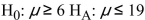 <strong>Are the following statements a valid pair of null and alternative hypotheses?</strong> A) No, there are no parameters contained in these statements B) No, the alternative hypothesis cannot contain numeric values C) No, these statements have overlapping regions D) No, these statements both compare a parameter to a value