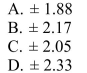 Using the z table in Table E of Appendix C, what are the critical values for a two-tailed test when 0.03.