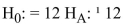 Are the following statements   a valid pair of null and alternative hypotheses? A) No, there are no parameters contained in these statements B) No, the alternative hypothesis cannot contain numeric values C) Yes, these statements are two non-overlapping hypotheses and compare two parameters D) Yes, these statements are two non-overlapping hypotheses and compare a parameter to a value